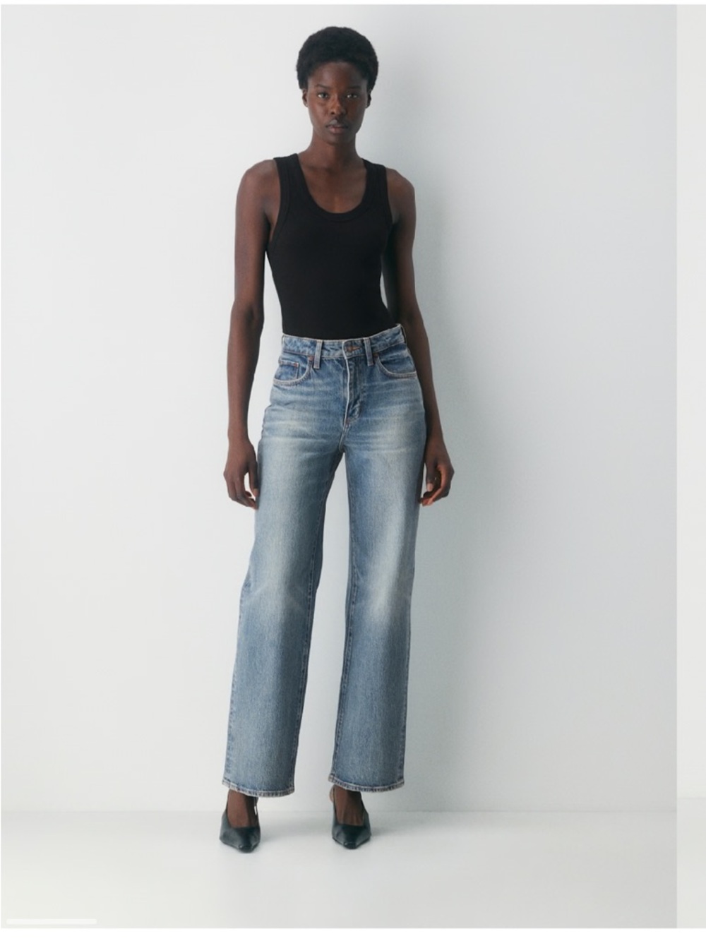 Denim Forum Remy Curve Fit High Rise Wide Jean